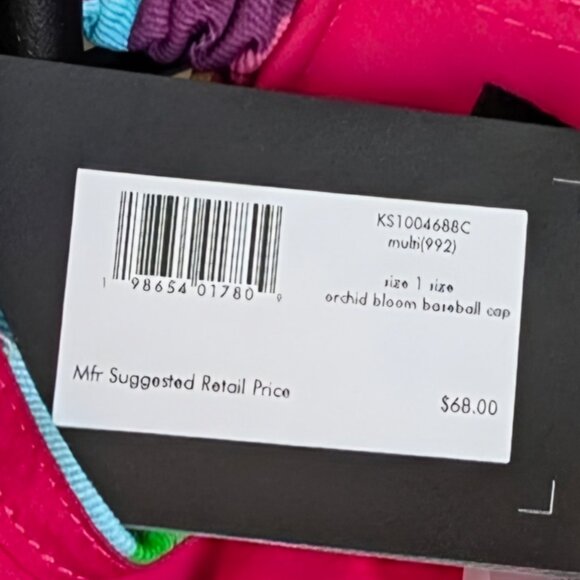 ♠️ Kate Spade New York Orchid Bloom Baseball Cap NWT - Picture 8 of 8